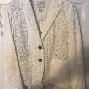 White J. Crew Schoolboy Blazer